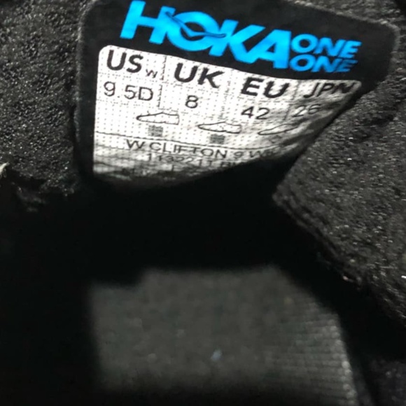 Hoka Clifton 9 Black Running Shoes - Picture 8 of 8